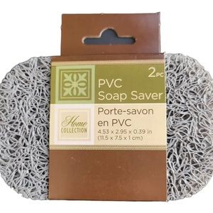 Gray PVC Soap Savers Soap Pad 2-ct Pack by Home Collectio